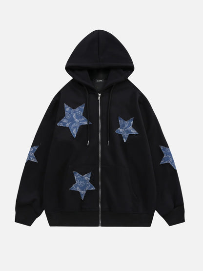 STAR - ZIP HOODIE