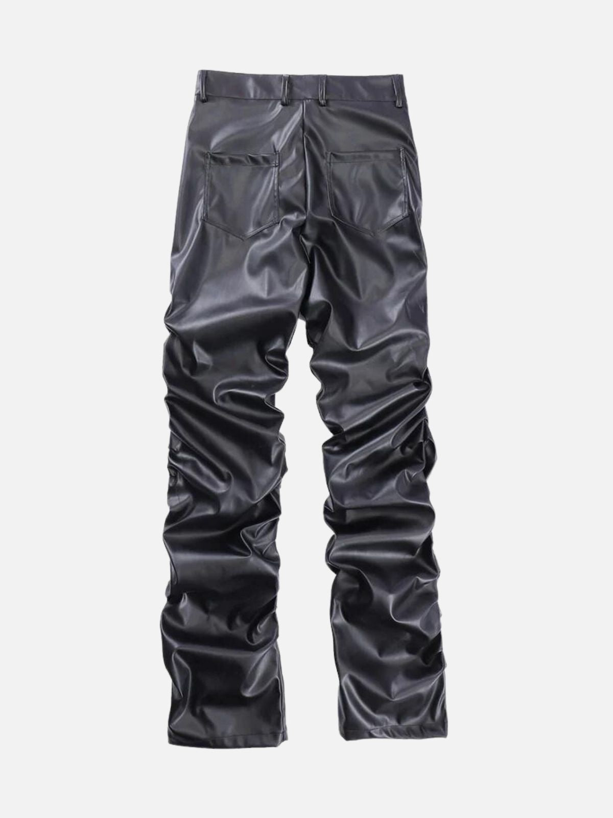 Pantalon en cuir PU noir élégant